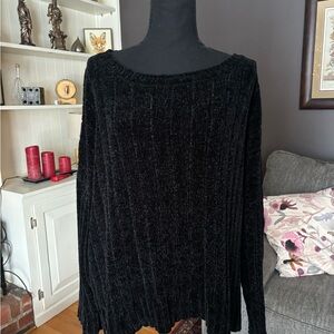 7 For All Mankind Black Crew Neck Sweater XXL